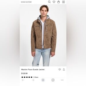 Guess Maxton Suede Jacket NWT Size XXL